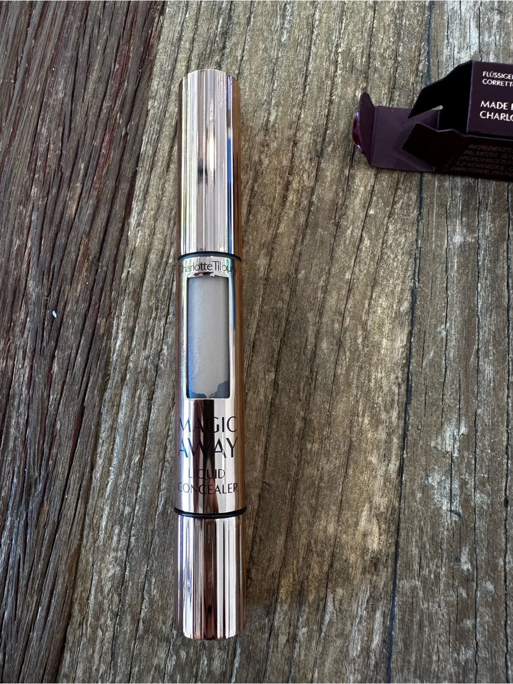 Charlotte Tilbury Liquid Concealer in Deep Burgundy Packaging